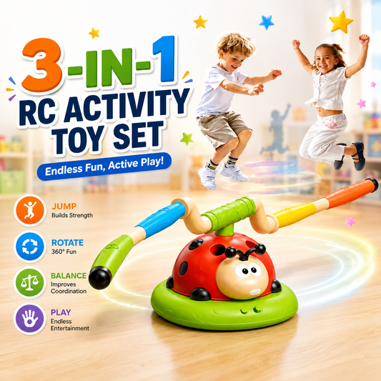 3-in-1 Ladybug Jump, Toss & Rocket Launcher