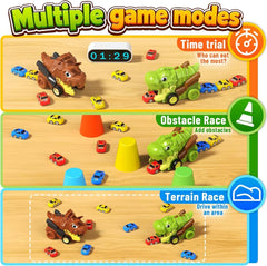 RC Dinosaur Snake Game With 6Pcs Magnetic Cars