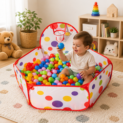 Happy Hoop Hexagon Ball Pit Play Tent With 50 Balls