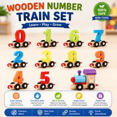 Wooden Digital Number Train