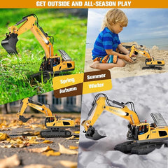 2.4GHz RC Diecast Excavator With Smoke