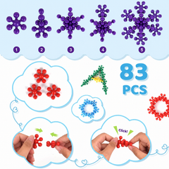 Colorful Snowflake Building Blocks 83pcs