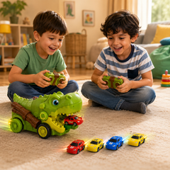 RC Dinosaur Snake Game With 6Pcs Magnetic Cars