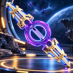 Rotatable Dual-Blade Sword with Retractable Spin