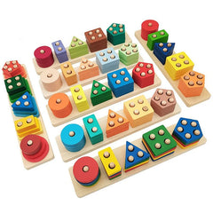 Wooden Colored Five Sets of Columns