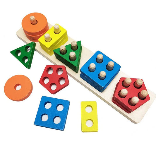 Wooden Colored Five Sets of Columns