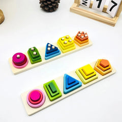 Wooden Colored Five Sets of Columns