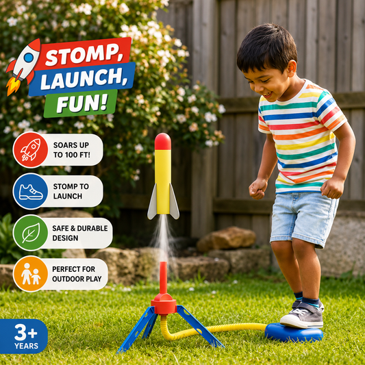 Kids Air Rocket Launcher Outdoor Jump Toy