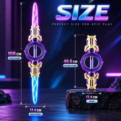 Rotatable Dual-Blade Sword with Retractable Spin