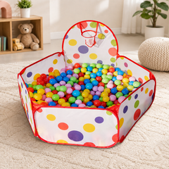 Happy Hoop Hexagon Ball Pit Play Tent With 50 Balls