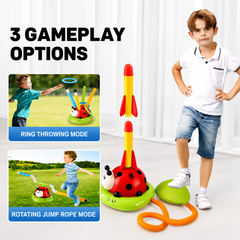 3-in-1 Ladybug Jump, Toss & Rocket Launcher